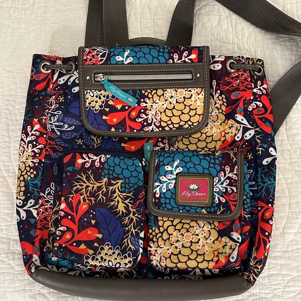 Lily Bloom Colorful Patterned Backpack - Picture 2 of 10